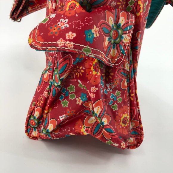 Vibrant Red & Blue Floral Messenger Baby Bag | New With Tags - Picture 3 of 9